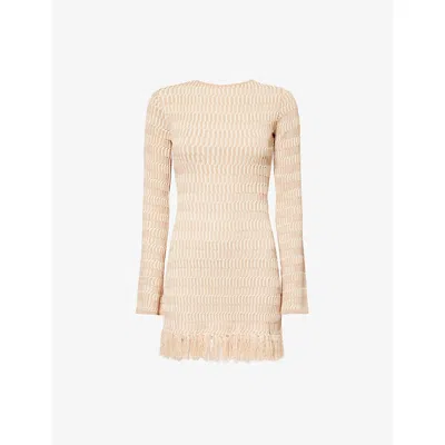 Devon Windsor Mens Cashew Costa Metallic Knit Dress In Brown