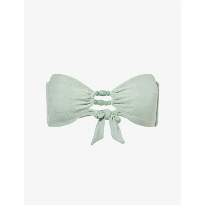 Devon Windsor Anto Bandeau Top In Spearmint In Green