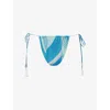 Devon Windsor Mens Glacier Whit Tie-side Bikini Bottoms In Blue