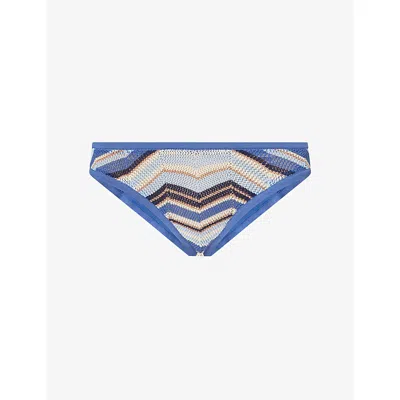 Devon Windsor Mens Shayla Chevron Knitted Bikini Bottoms Marina