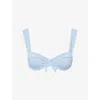Devon Windsor Mens  Josephine Bikini Top In Blue