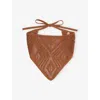 Devon Windsor Mens Triangular Crochet Bandana Almond In Almond