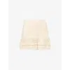 Devon Windsor Mens Vanilla Wrenn Crochet Mini Skirt In White