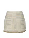 Devon Windsor Moe Mini Skirt In Neutral