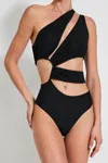 Devon Windsor Nadine Full One Piece Swimsuit In Black In Black