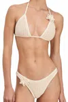 Devon Windsor Nash Triangle Bikini Top In Oat Milk In Multi