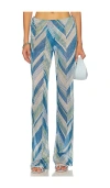 Devon Windsor Ollie Wide Leg Pant In Blue