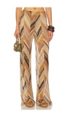 Devon Windsor Ollie Wide Leg Pant In Brown