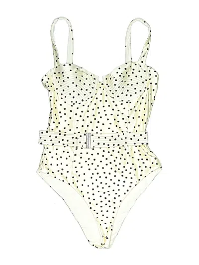 Pre-owned Devon Windsor One Piece Swimsuit In Ivory