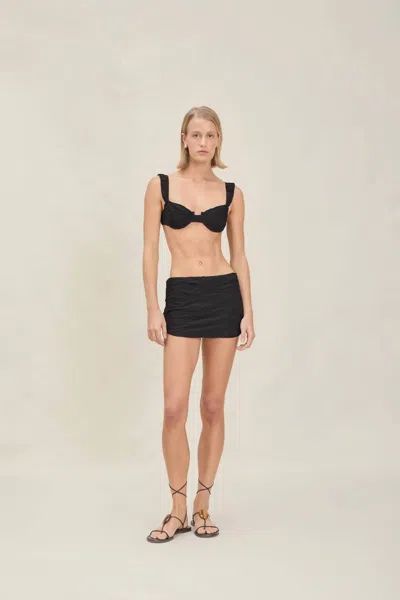 DEVON WINDSOR PIKKA MINI SKIRT IN BLACK