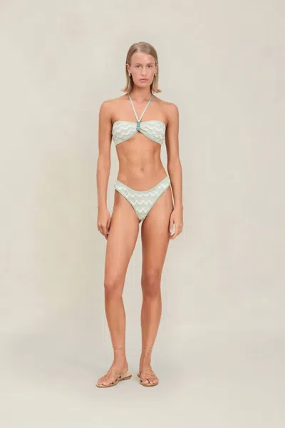 Devon Windsor Portia Bandeau-style Top In Aloe In Gold