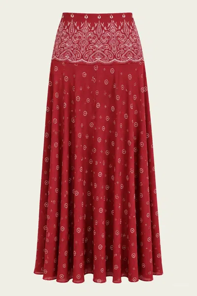 Devon Windsor Rylie Skirt In Merlot In Red