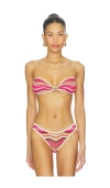 Devon Windsor Samira Bikini Top In Brown