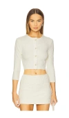 Devon Windsor Sasha Button Front Jacket In Coconut Swirl