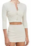 Devon Windsor Sasha Button Front Jacket In Coconut Swirl In Brown