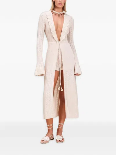 Devon Windsor Sienna Crochet-knit Beach Cover-up In Neutral