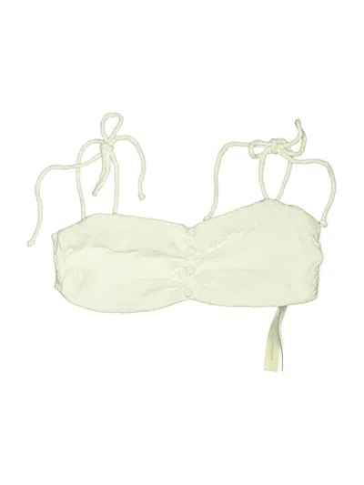 Pre-owned Devon Windsor Swimsuit Top Ivory Swimwear In White