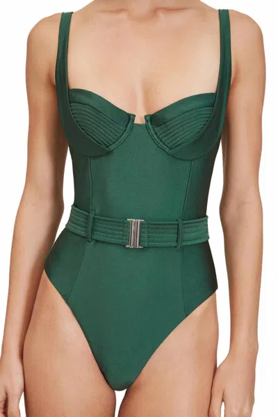 Devon Windsor Tala Underwire Full-piece In Pine In Green