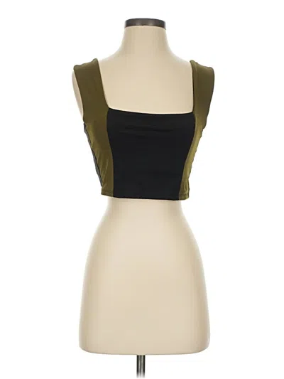 Pre-owned Devon Windsor Tank Top Green Square Neckline Tops