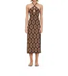 Devon Windsor Tezza Dress In Chocolate In Brown