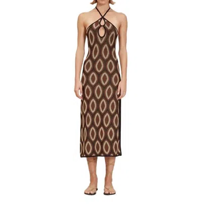 Devon Windsor Tezza Dress In Chocolate In Brown