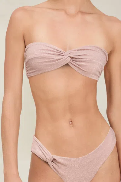 Devon Windsor Thea Bikini Top In Rosette In Neutral