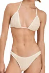 Devon Windsor Nash Triangle Bikini Top In Oat Milk In Neutral