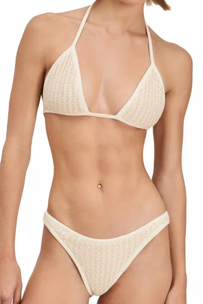 DEVON WINDSOR TWO-PIECE NEO AND NASH BIKINI IN IVORY/OATMILK