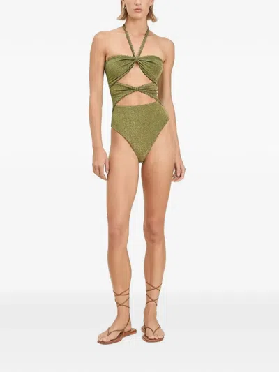 Devon Windsor Ulla Cutout Swimsuit In Green