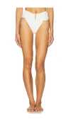 Devon Windsor Walker Bikini Bottom In Cream Crinkle