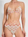 DEVON WINDSOR WAVY CROSS BOTTOM IN CORAL WAVE