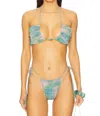 Devon Windsor Willow Bikini Top In Watercolor In Multi