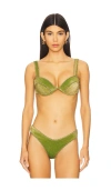 Devon Windsor Winslow Bikini Top In Olive