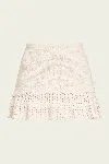 Devon Windsor Mens Vanilla Wrenn Crochet Mini Skirt In Neutral
