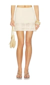 Devon Windsor Mens Vanilla Wrenn Crochet Mini Skirt In White