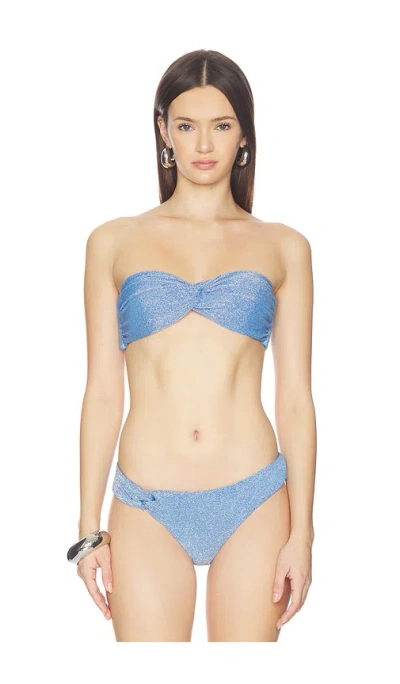 Devon Windsor X Revolve Thea Bikini Top In Blue
