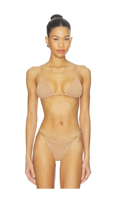 Devon Windsor Zuri Bikini Top In Brown
