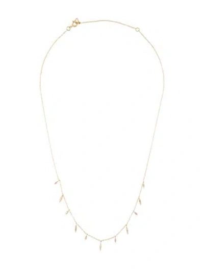 Pre-owned Devon Woodhill 14k Diamond Eleven Wishes Necklace, 18" In Multicolor