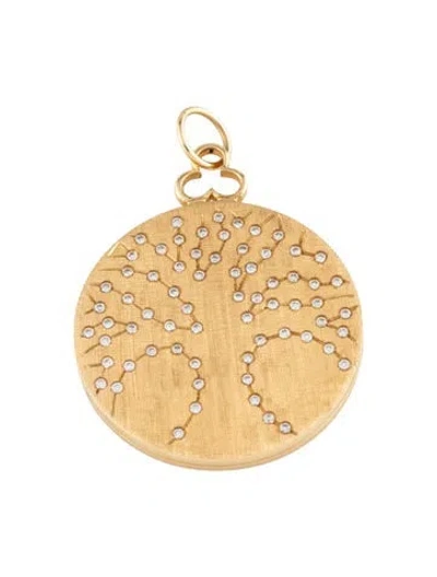 Pre-owned Devon Woodhill 18k Diamond Classic Tree Of Life Locket In Multicolor