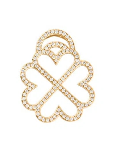 Pre-owned Devon Woodhill 18k Diamond Ithaca Clover Pendant In Multi