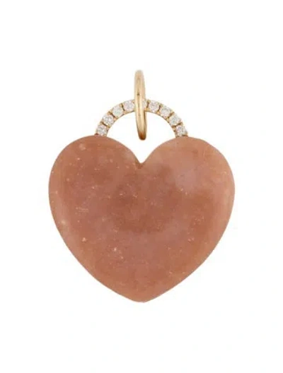 Pre-owned Devon Woodhill 18k Opal & Diamond Heart Charm In Multi