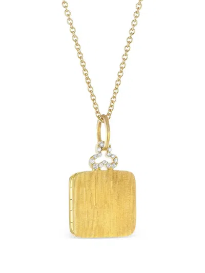 Devon Woodhill 18k Yellow Gold Diamond Trefoil Necklace