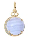 Devon Woodhill 18k Yellow Gold Moon Agate Charm In Gold