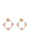 Devon Woodhill 18k Yellow Gold Pink Sapphire Club Earrings In Gold
