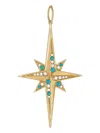 Devon Woodhill 18k Yellow Gold Stellar Turquoise And Diamond Pendant In Gold
