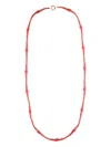 Devon Woodhill 18kt Yellow Gold Carnelian Button Bead Necklace In Red