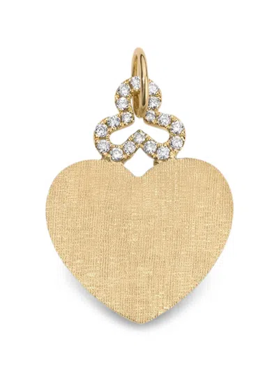 Devon Woodhill Diamond Heart Trefoil Charm In Transparent