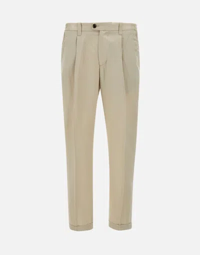 DEVORE DEVORE' BEIGE SLIM FIT TROUSERS