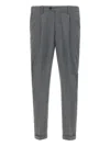 Devore Pleated Tailored Trousers In Gray