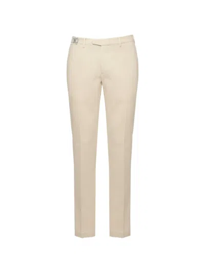 Devore Belt-loop Pressed-crease Trousers In Neutral